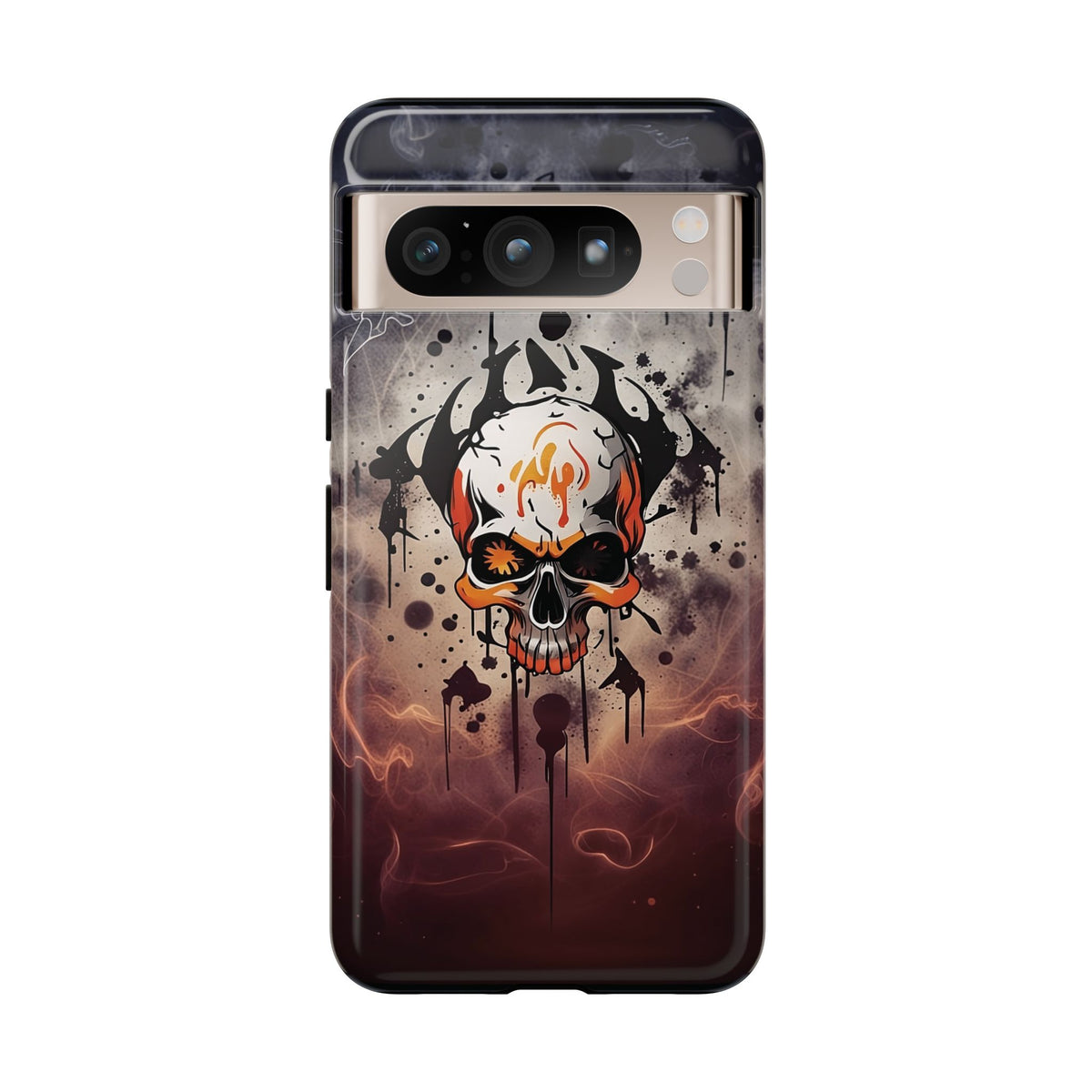 Phone Case - Tough - Orange Skull
