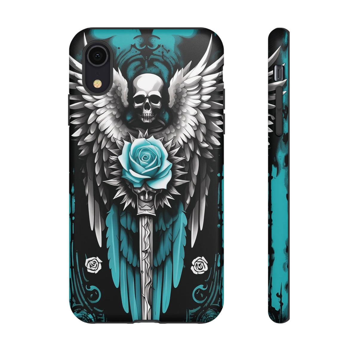 Phone Case - Tough - Cyan Angel Wings