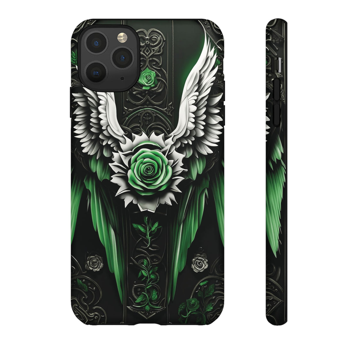 Phone Case - Tough - Green Angel Wings