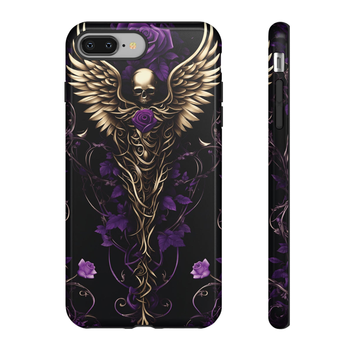 Phone Case - Tough - Purple Skull & Wings