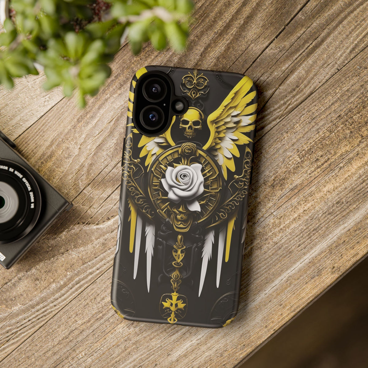 Phone Case - Tough - Yellow Angel Wings