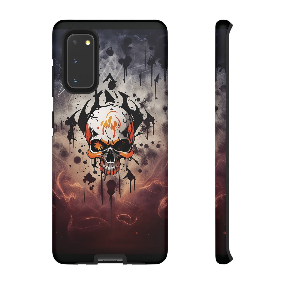Phone Case - Tough - Orange Skull