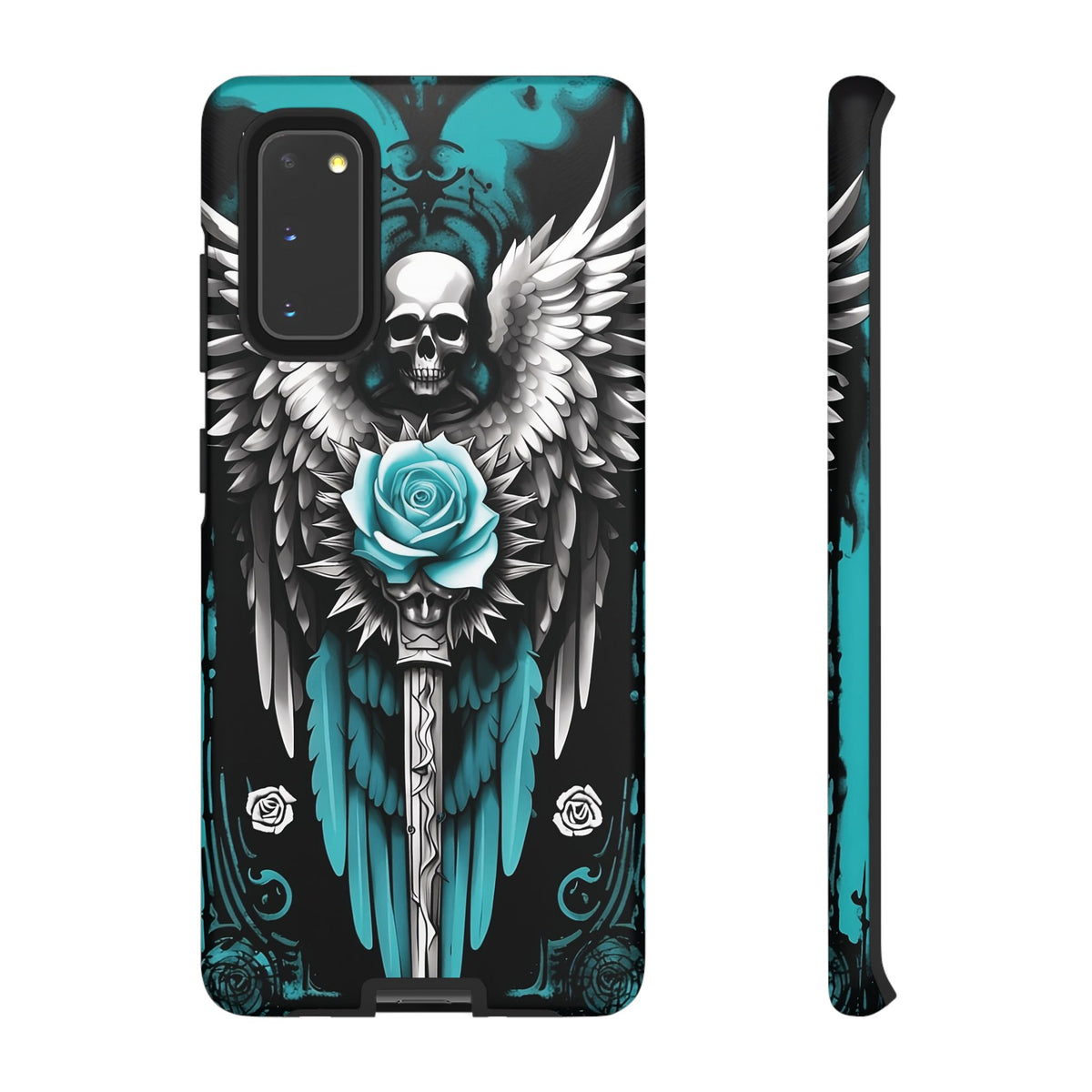 Phone Case - Tough - Cyan Angel Wings
