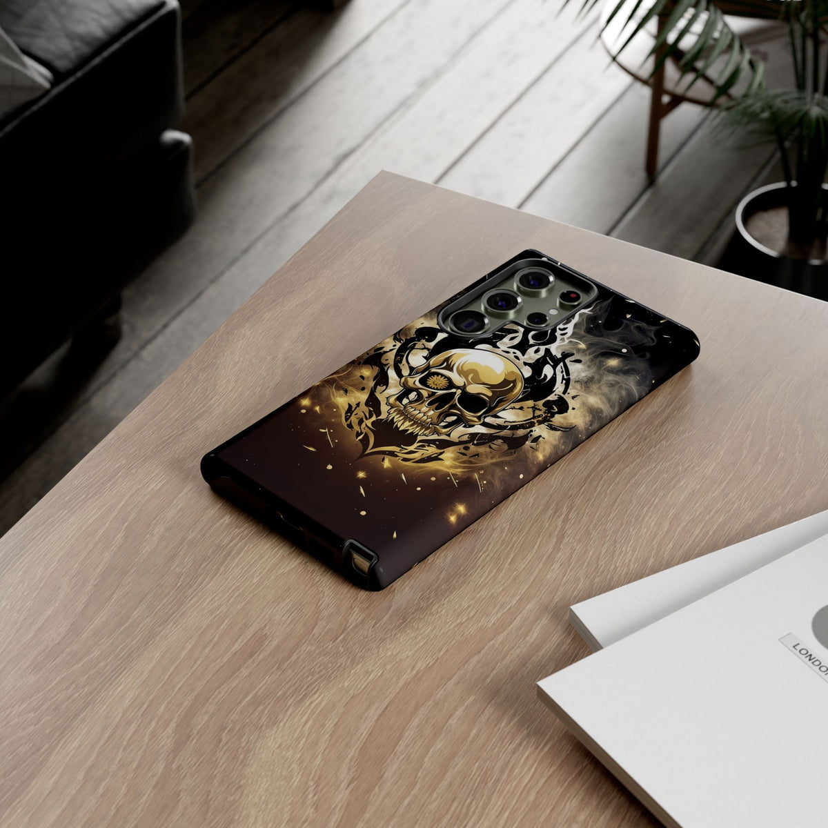 Phone Case - Tough - Gold Skull