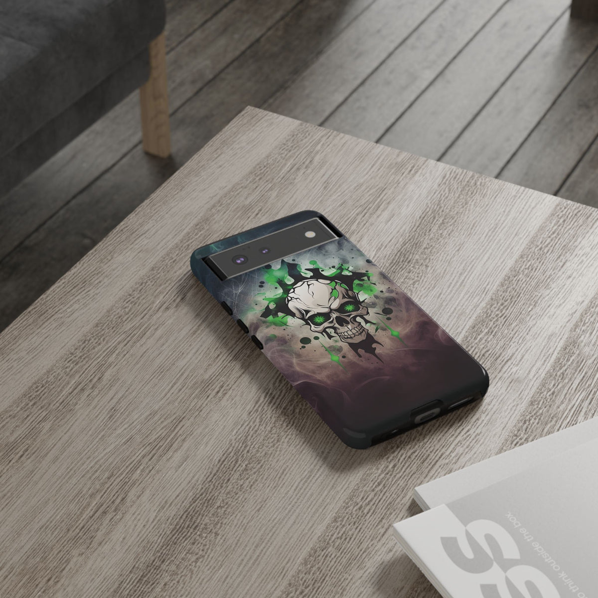 Phone Case - Tough - Green Skull