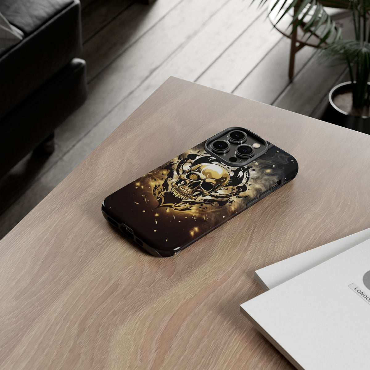 Phone Case - Tough - Gold Skull