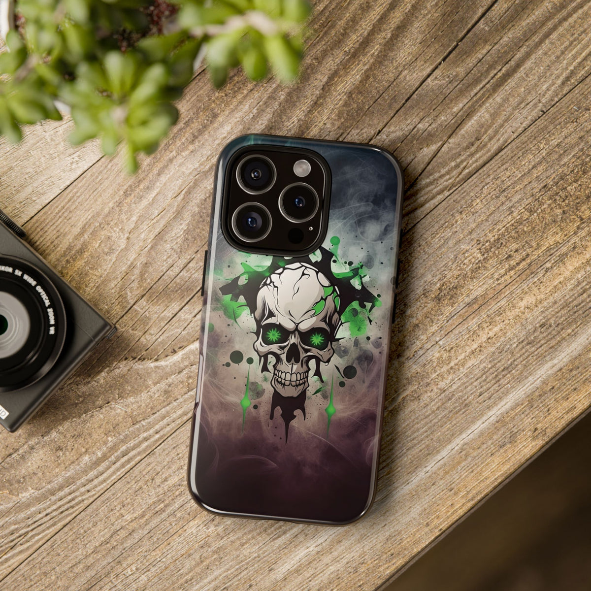 Phone Case - Tough - Green Skull