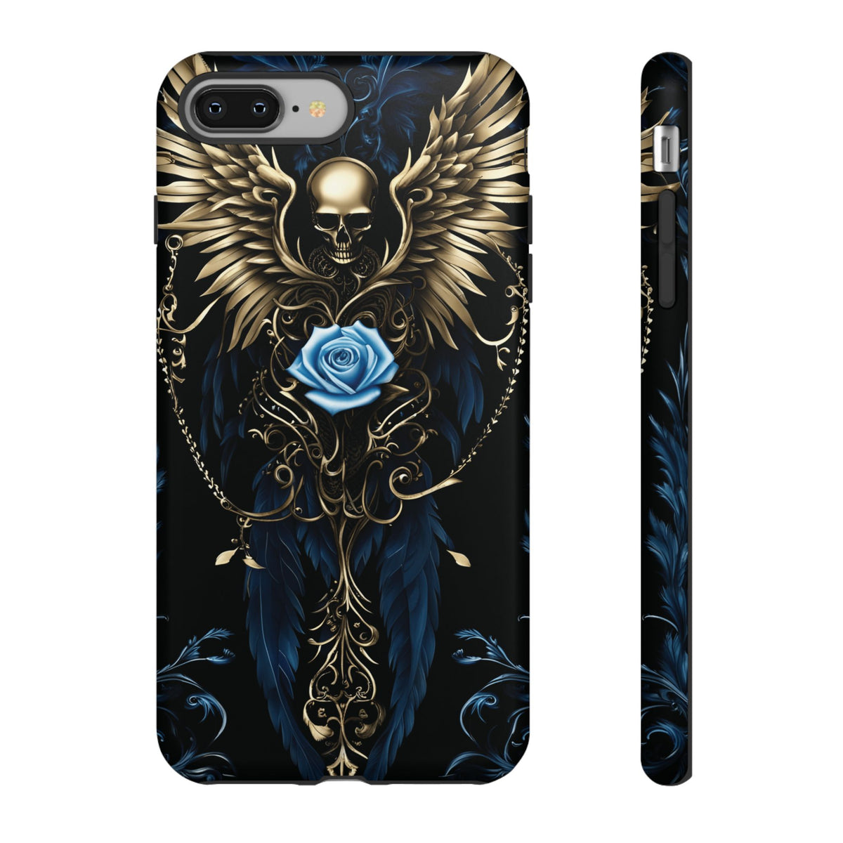 Phone Case - Tough - Blue Skull & Wings