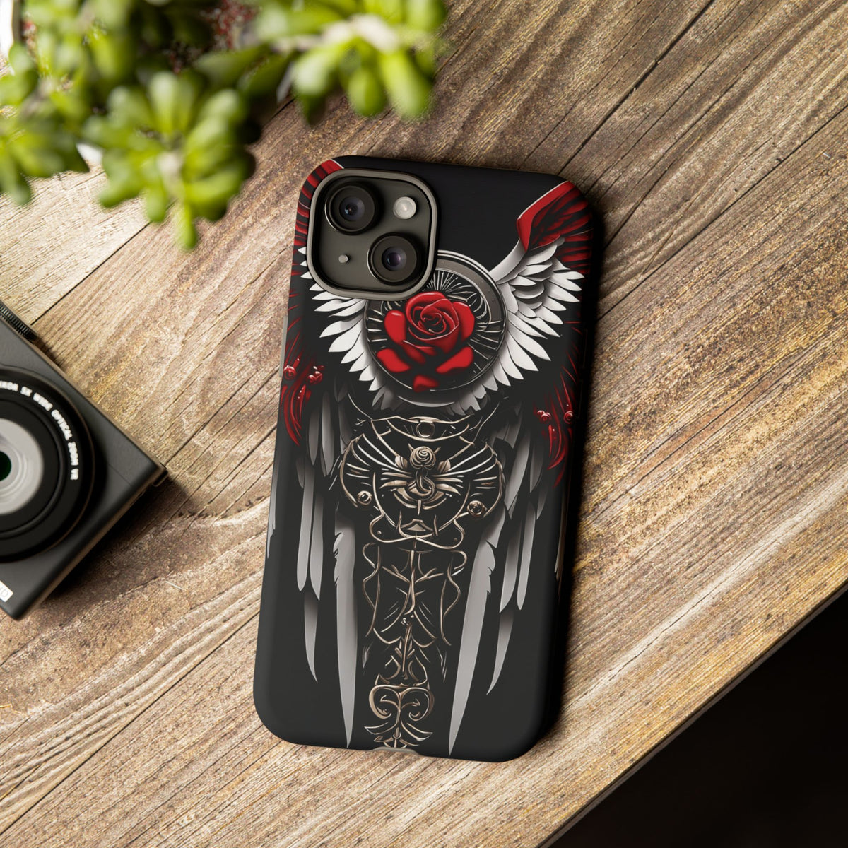 Phone Case - Tough - Red Angel Wings