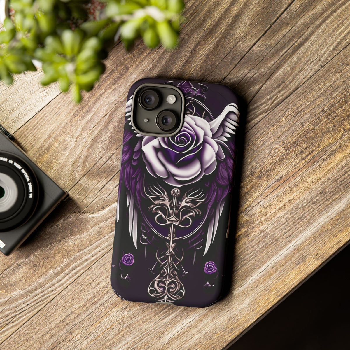 Phone Case - Tough - Purple Angel Wings