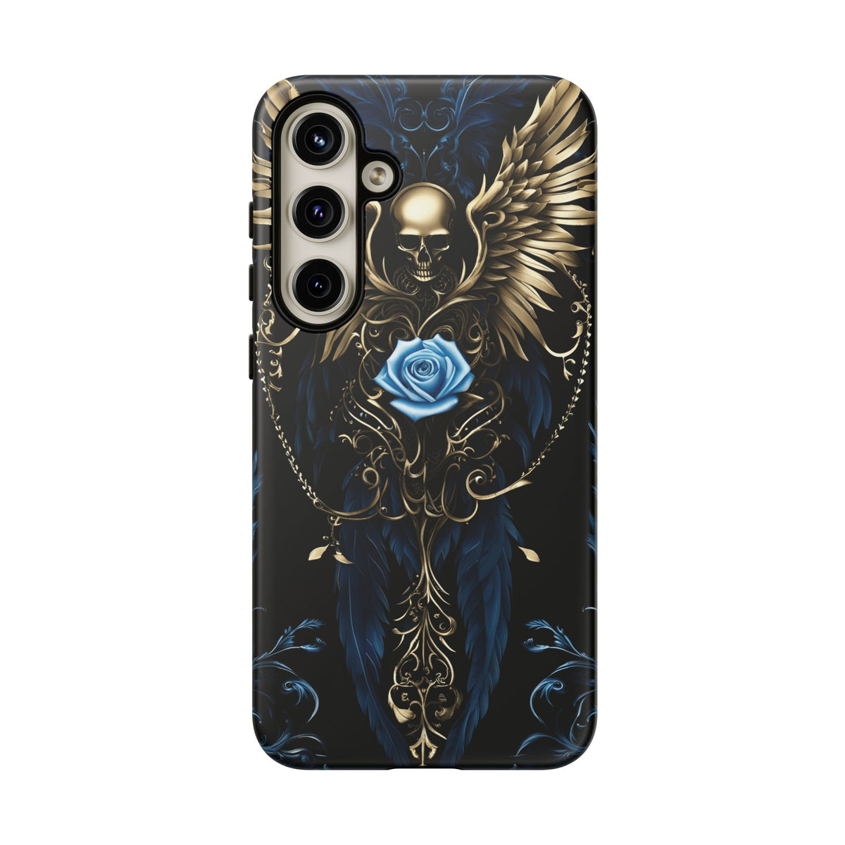 Phone Case - Tough - Blue Skull & Wings