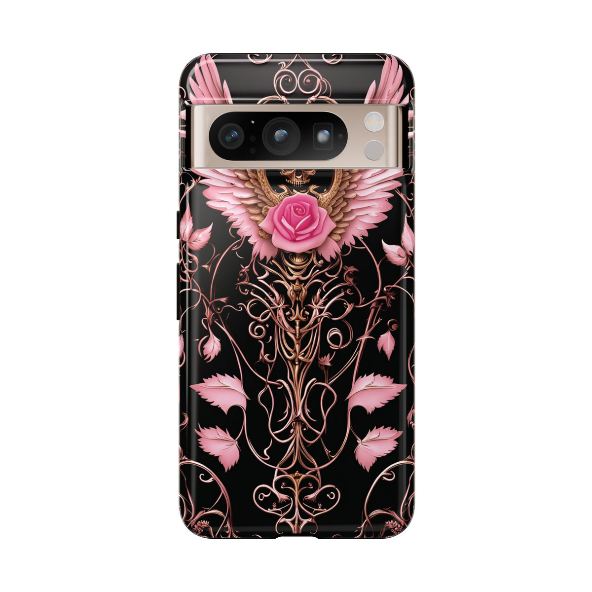 Phone Case - Tough - Pink Skull & Wings