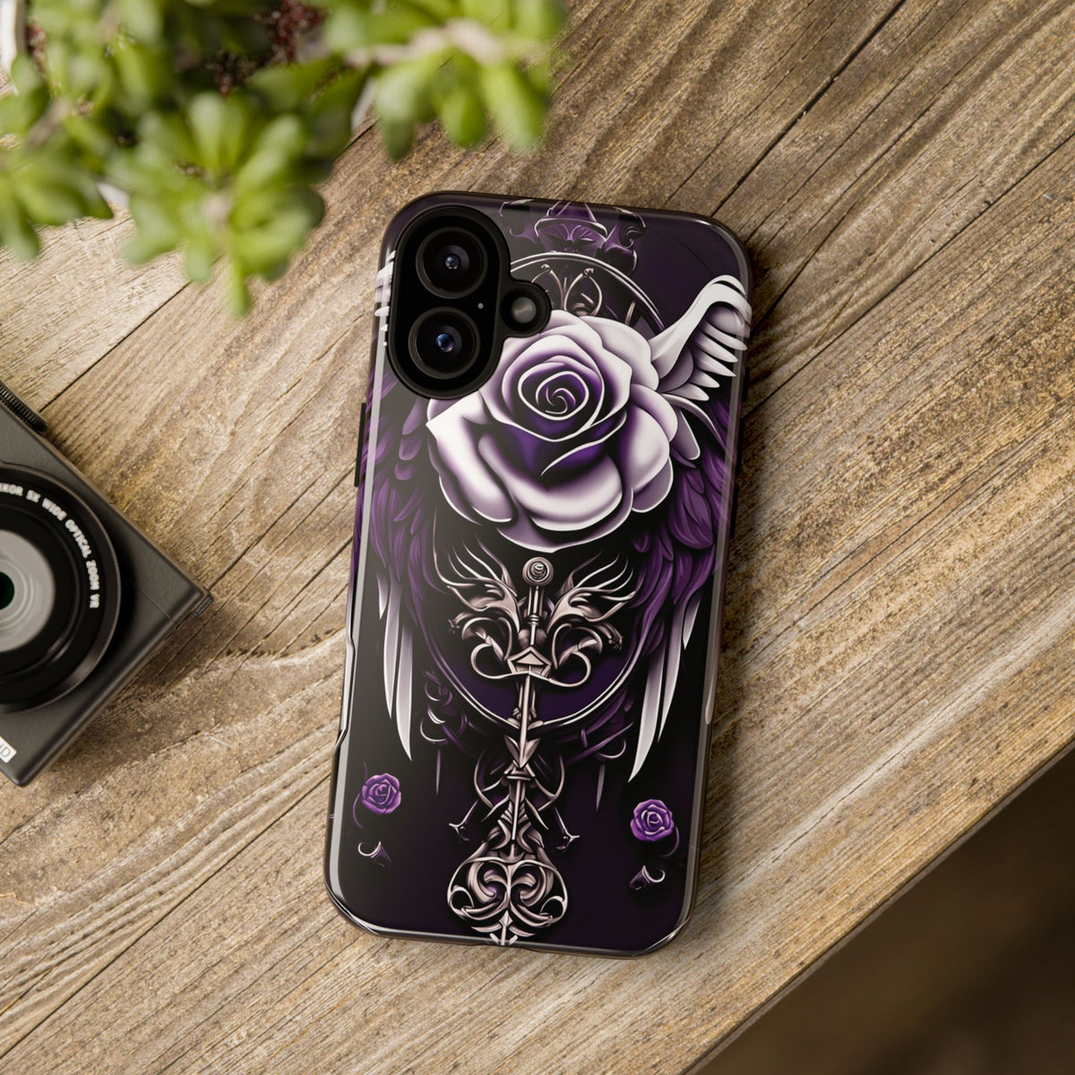 Phone Case - Tough - Purple Angel Wings