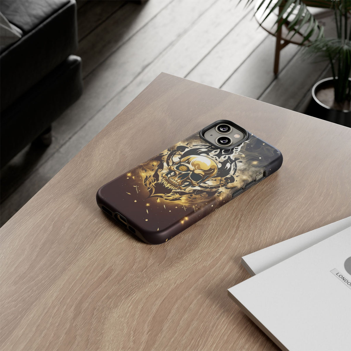 Phone Case - Tough - Gold Skull
