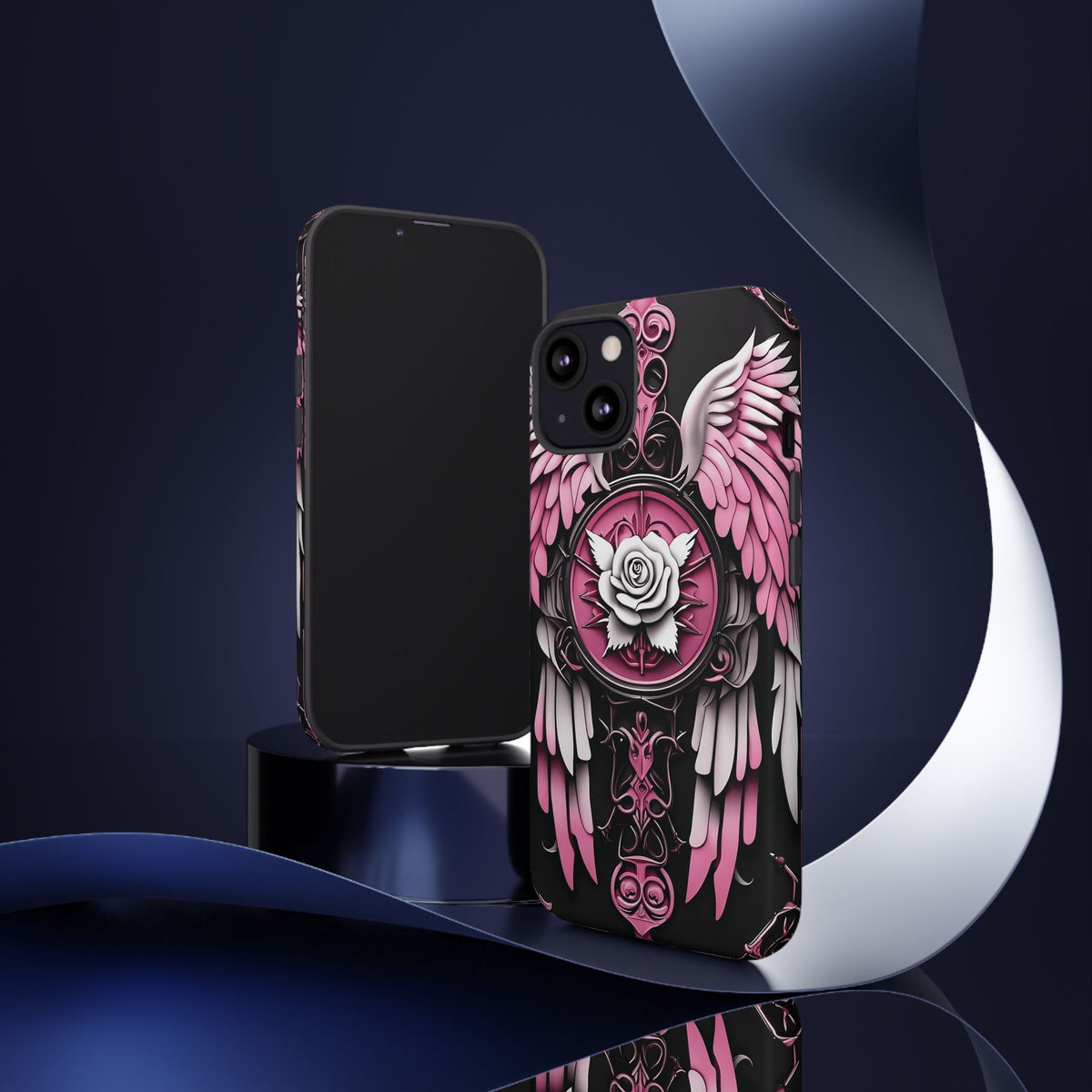 Phone Case - Tough - Pink Angel Wings