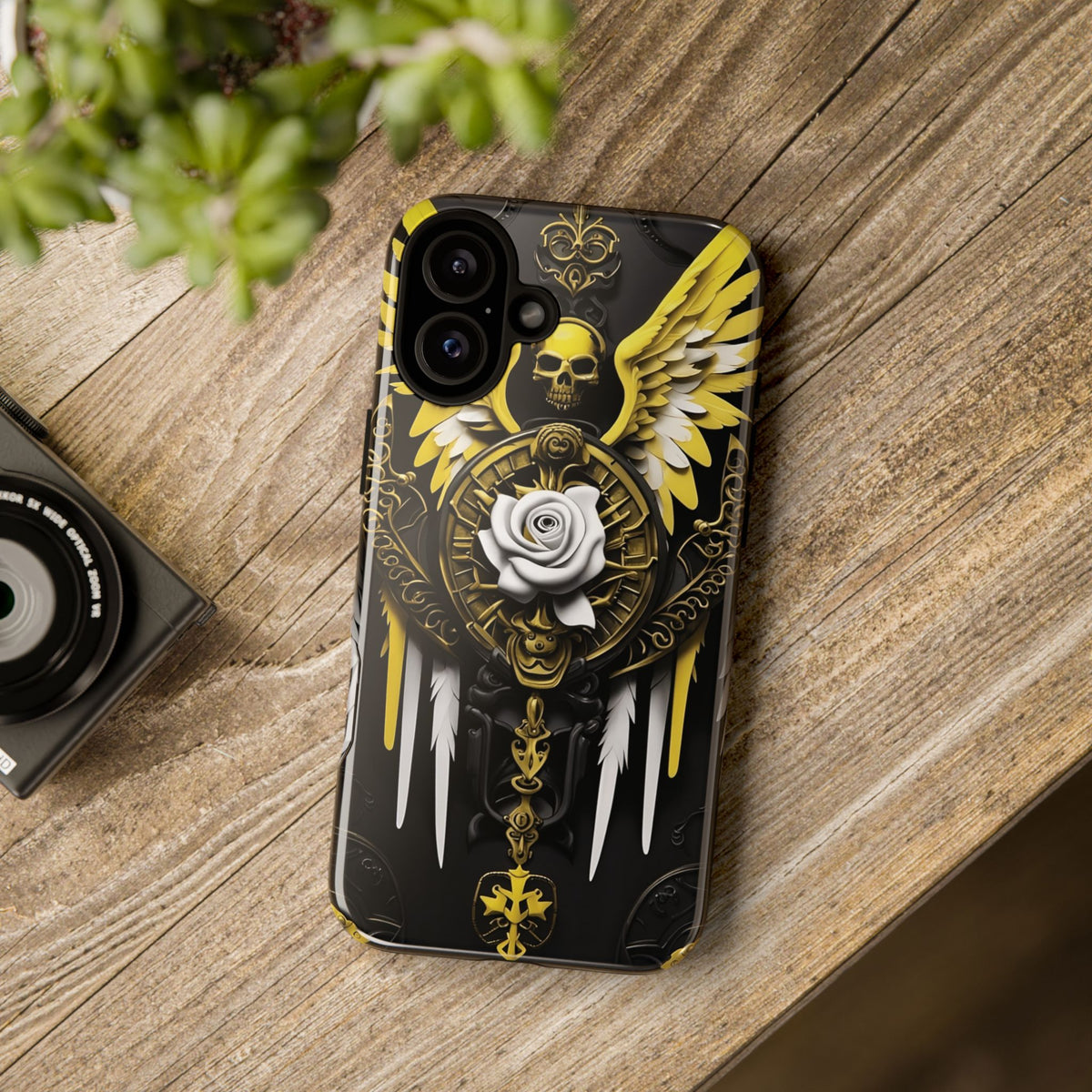 Phone Case - Tough - Yellow Angel Wings