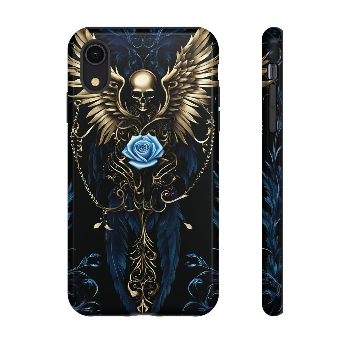 Phone Case - Tough - Blue Skull & Wings