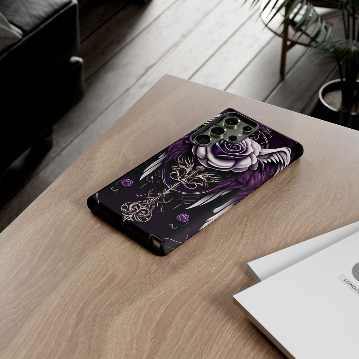 Phone Case - Tough - Purple Angel Wings