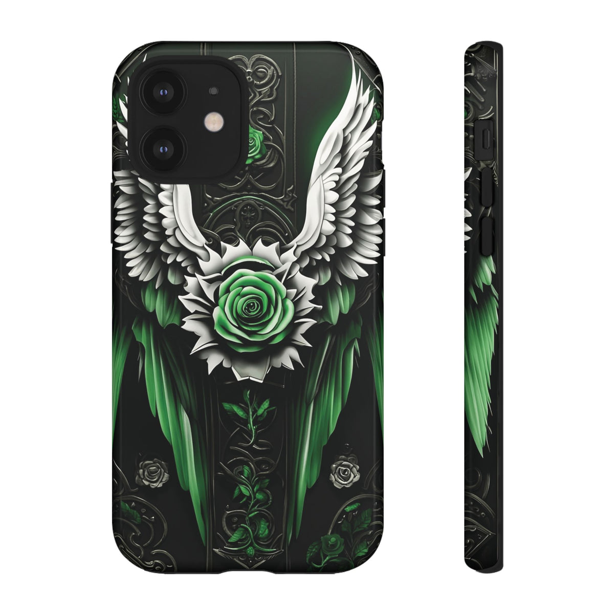 Phone Case - Tough - Green Angel Wings