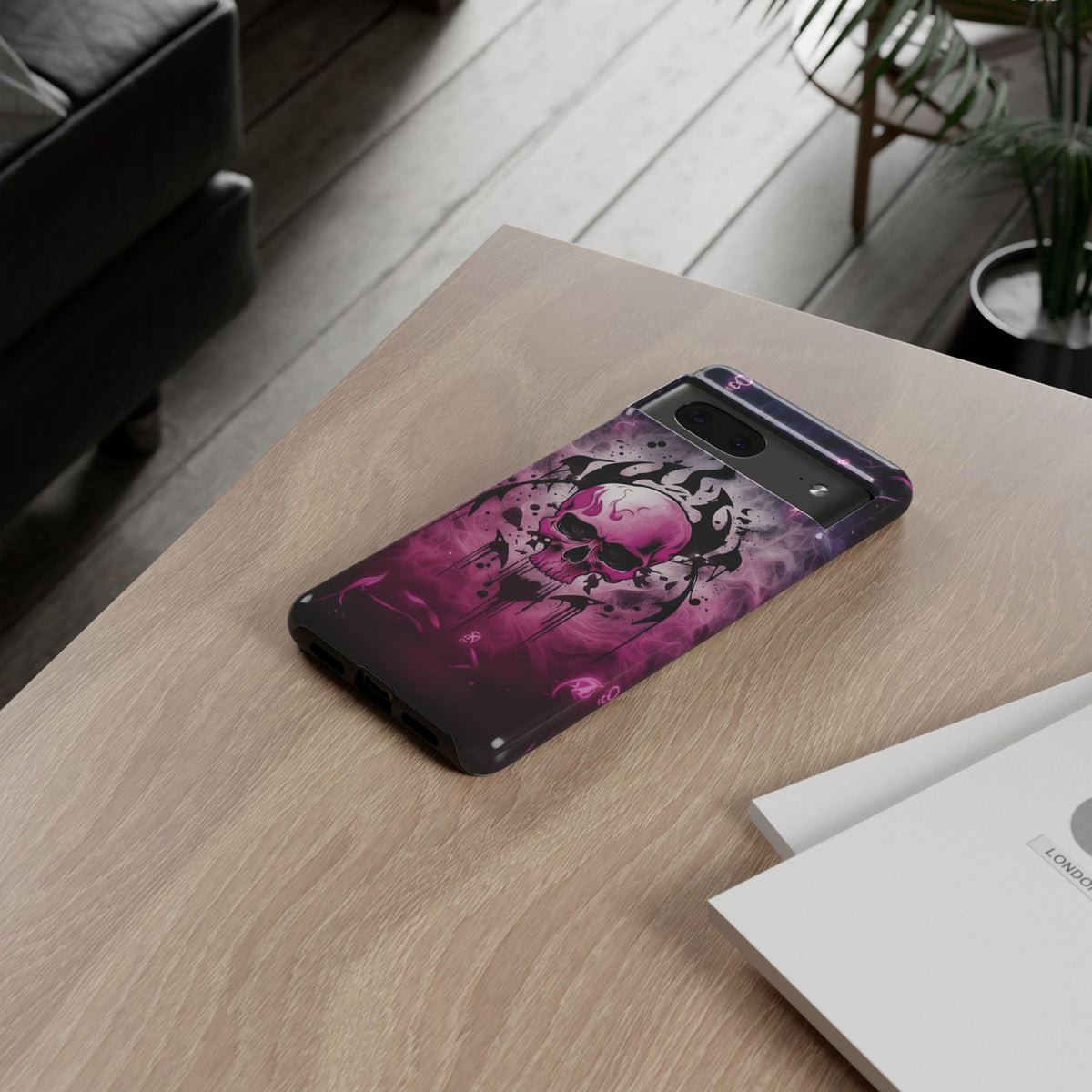 Phone Case - Tough - Pink Skull