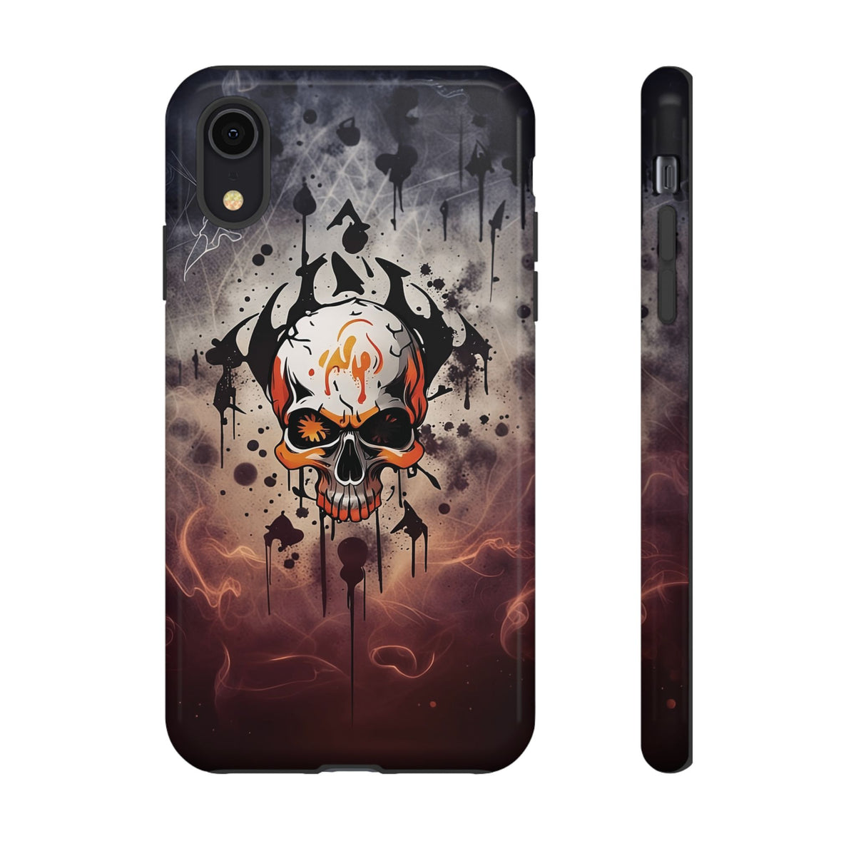 Phone Case - Tough - Orange Skull