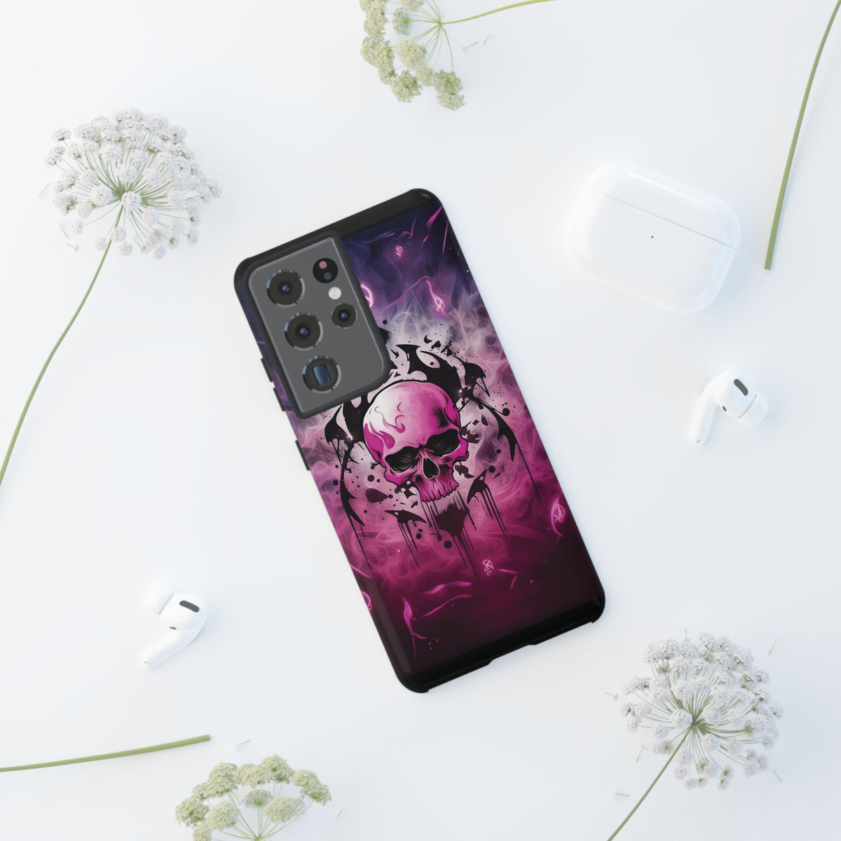 Phone Case - Tough - Pink Skull