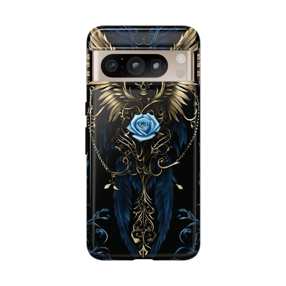 Phone Case - Tough - Blue Skull & Wings