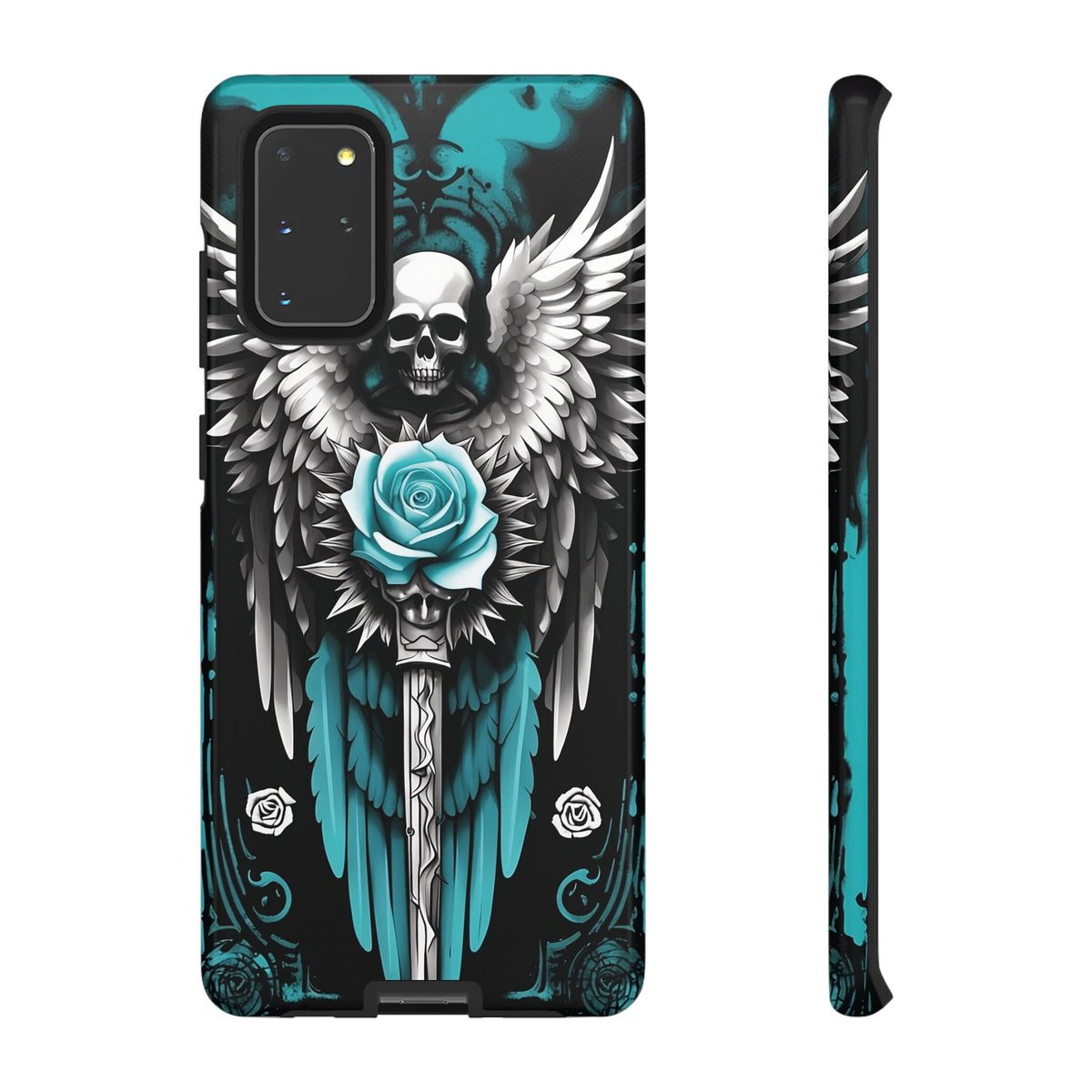 Phone Case - Tough - Cyan Angel Wings
