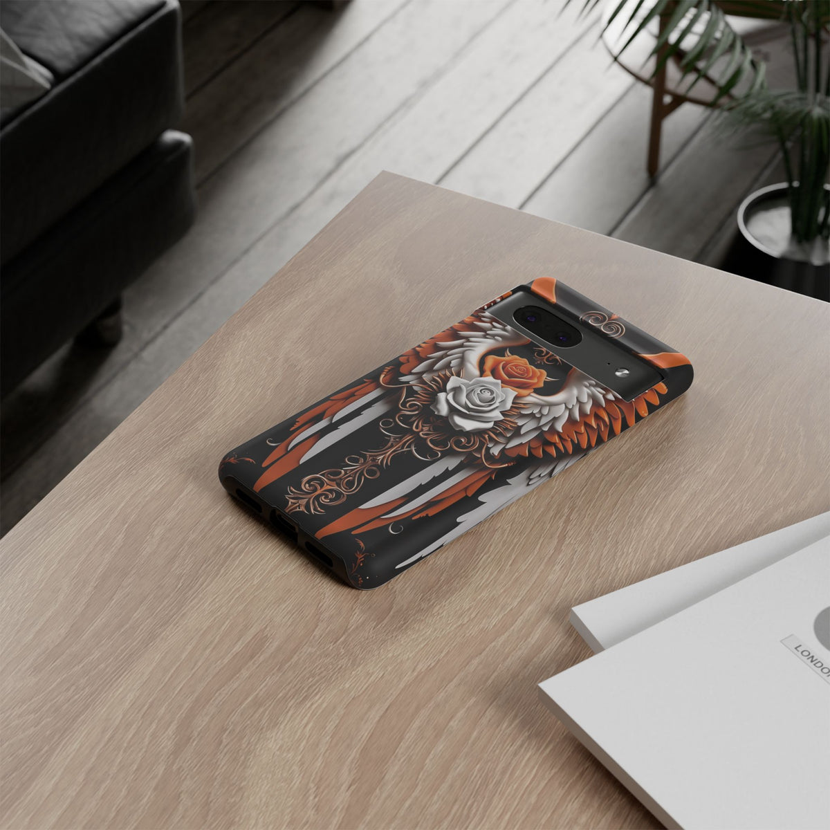 Phone Case - Tough - Orange Angel Wings