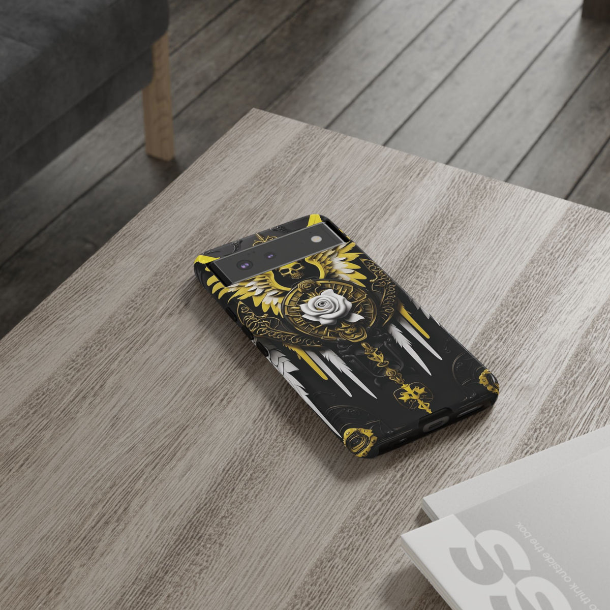 Phone Case - Tough - Yellow Angel Wings