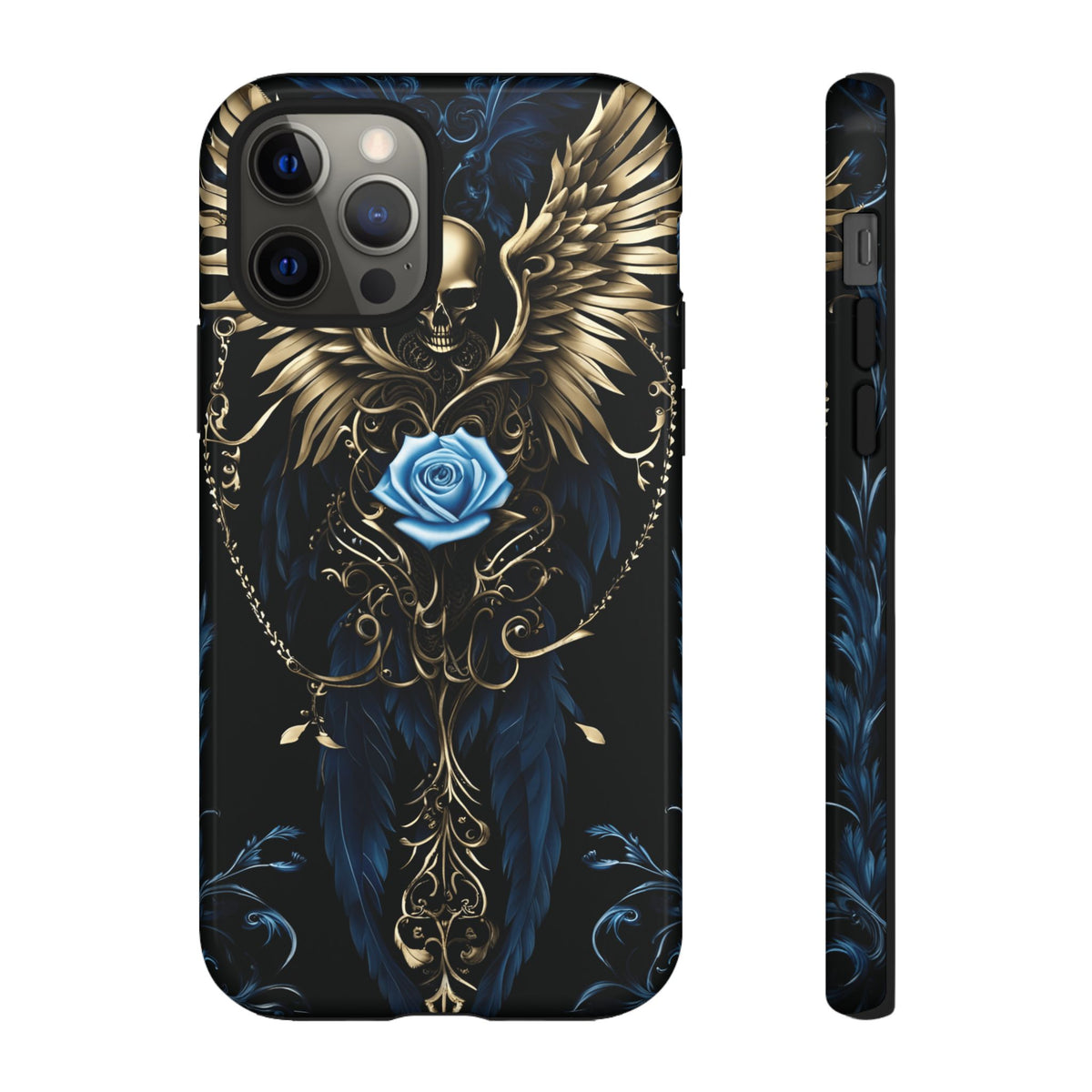 Phone Case - Tough - Blue Skull & Wings