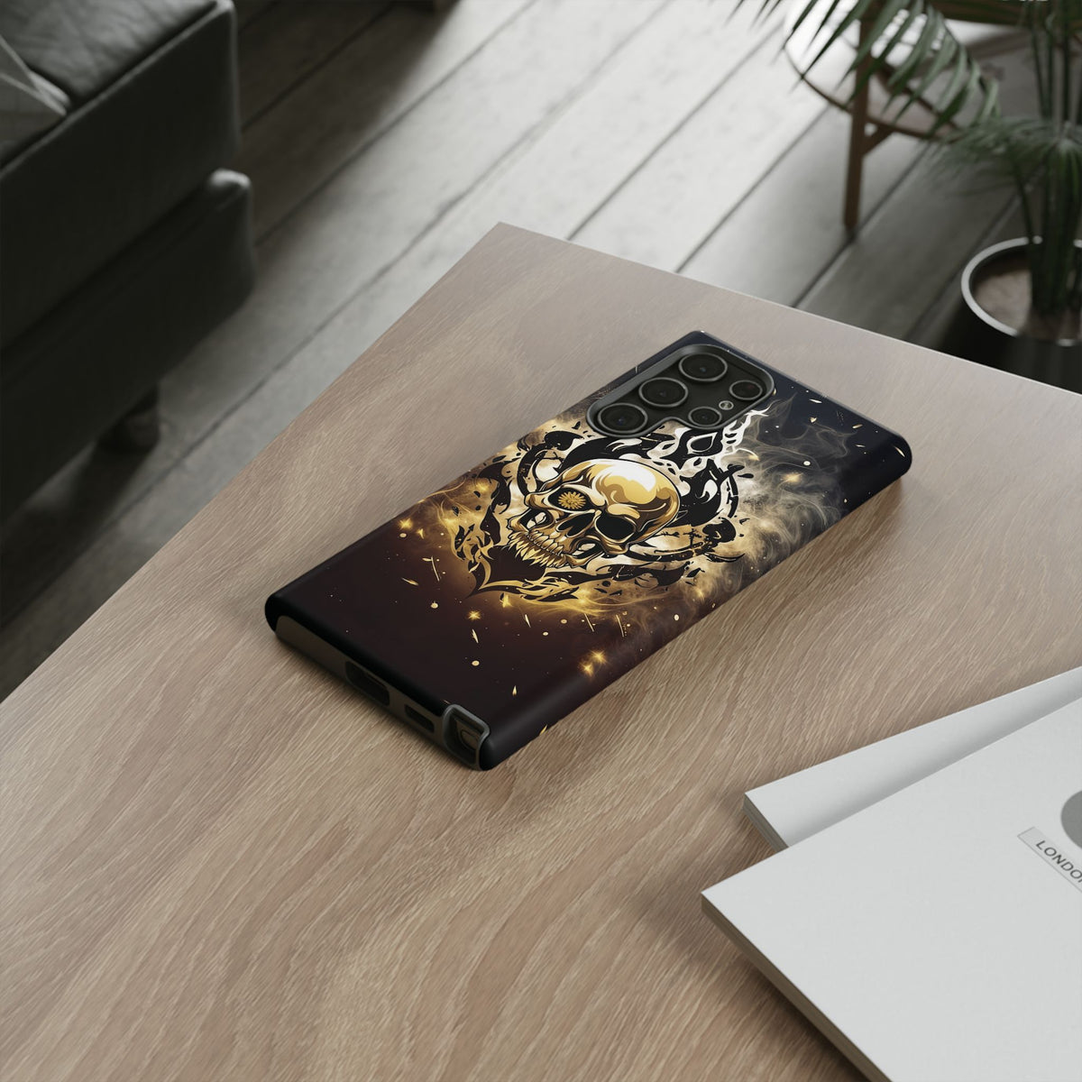 Phone Case - Tough - Gold Skull