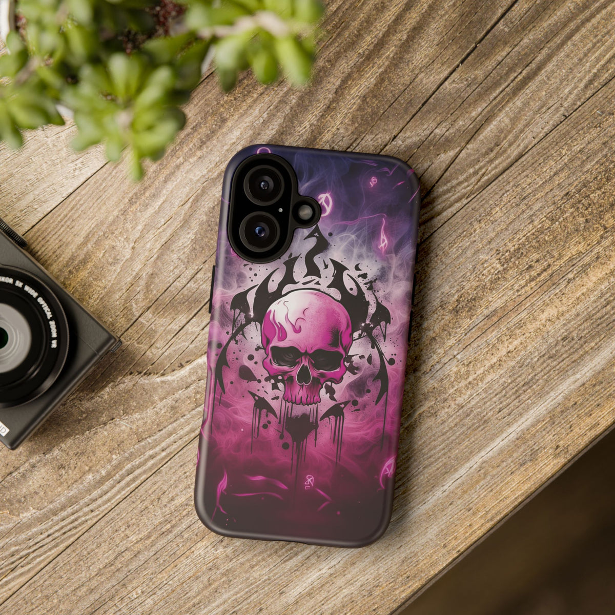 Phone Case - Tough - Pink Skull