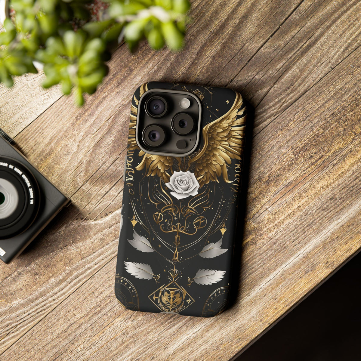 Phone Case - Tough - Gold Angel Wings