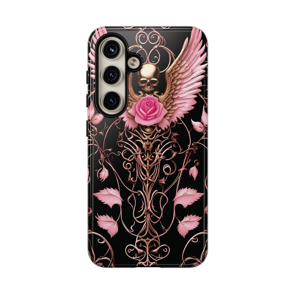 Phone Case - Tough - Pink Skull & Wings