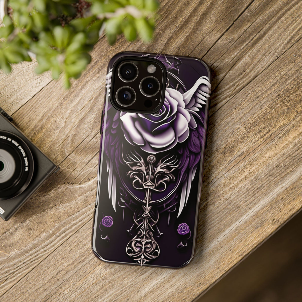 Phone Case - Tough - Purple Angel Wings
