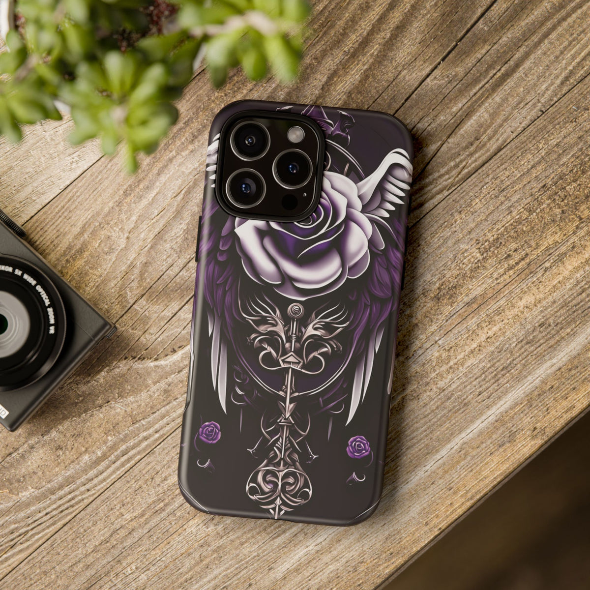 Phone Case - Tough - Purple Angel Wings
