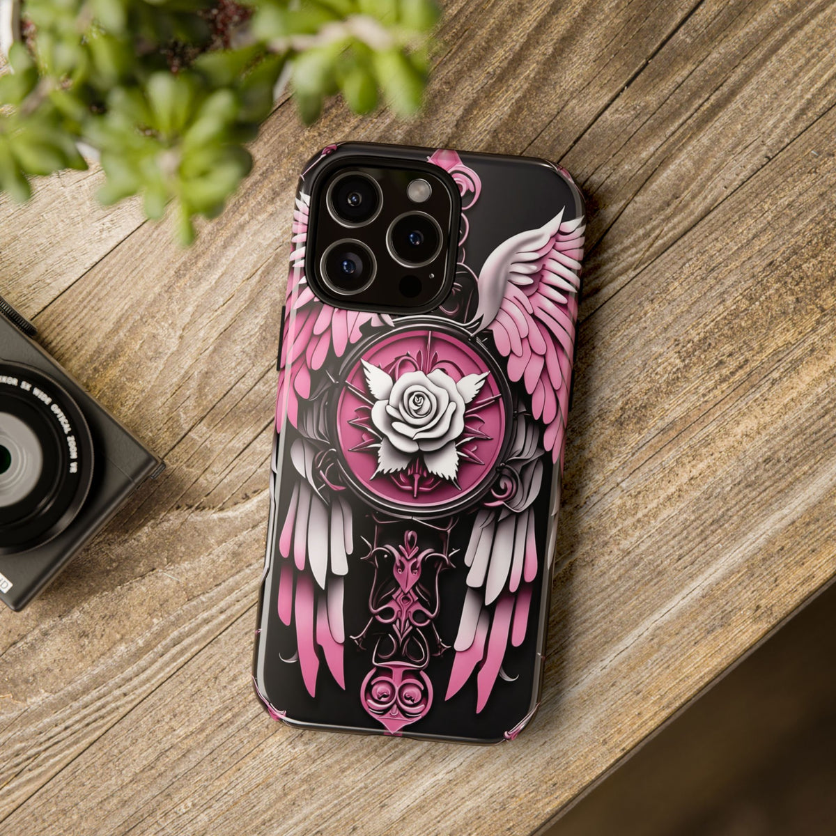 Phone Case - Tough - Pink Angel Wings