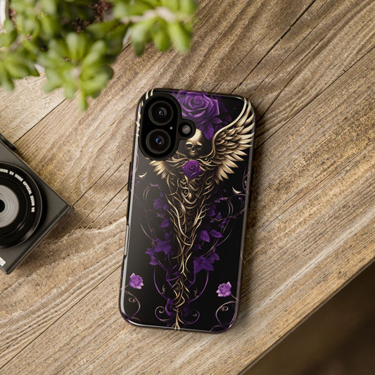 Phone Case - Tough - Purple Skull & Wings