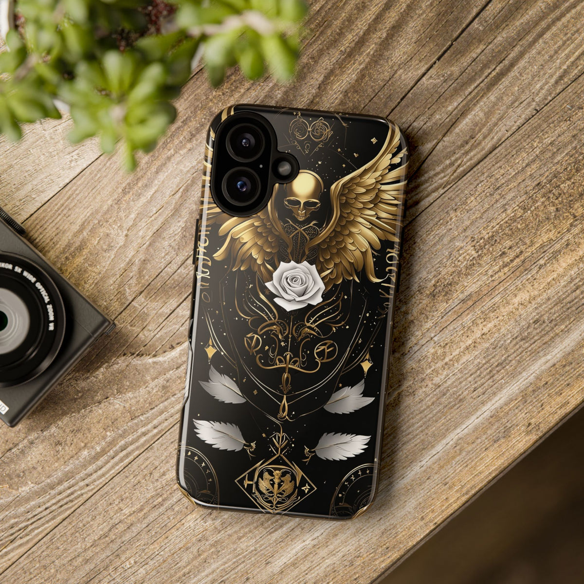 Phone Case - Tough - Gold Angel Wings
