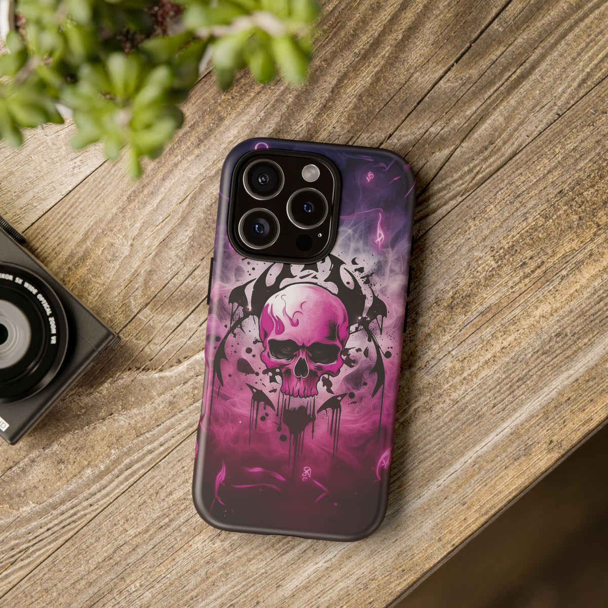 Phone Case - Tough - Pink Skull