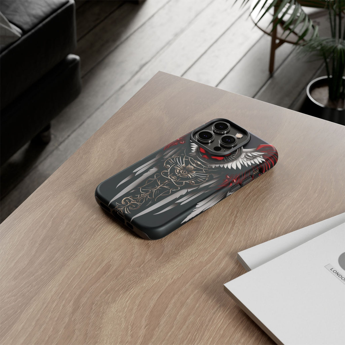 Phone Case - Tough - Red Angel Wings