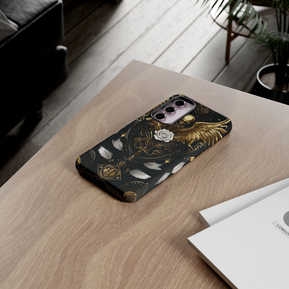 Phone Case - Tough - Gold Angel Wings