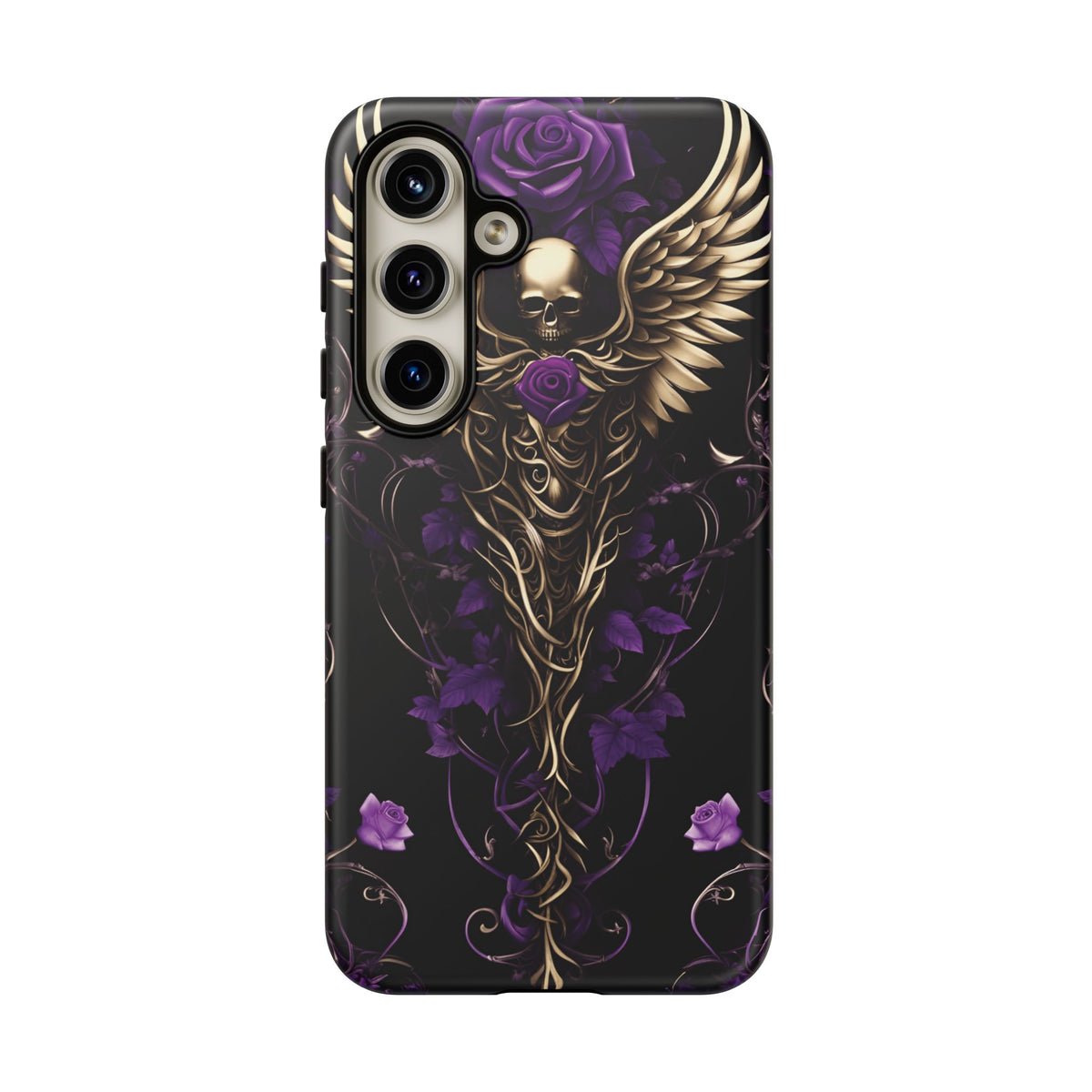 Phone Case - Tough - Purple Skull & Wings