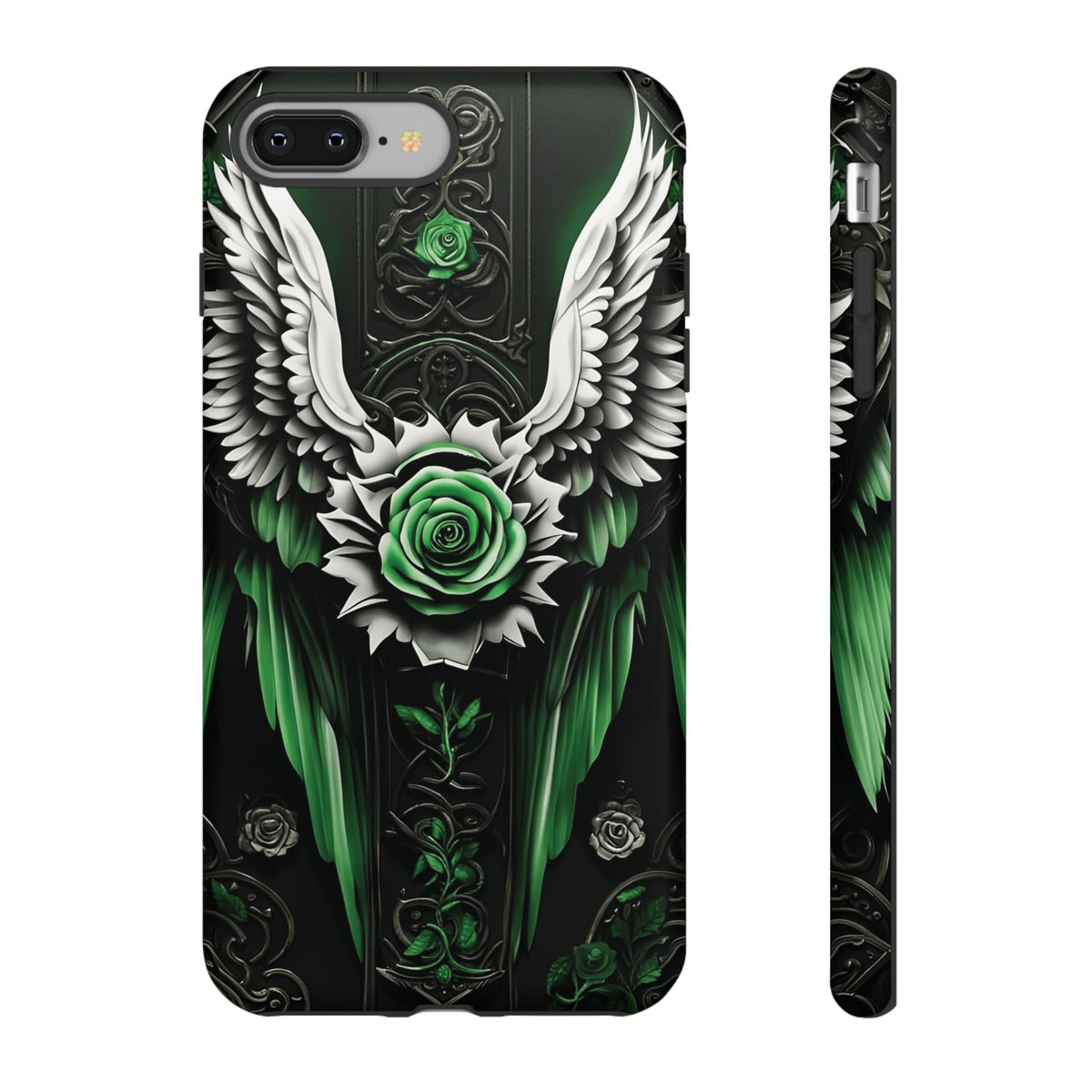 Phone Case - Tough - Green Angel Wings