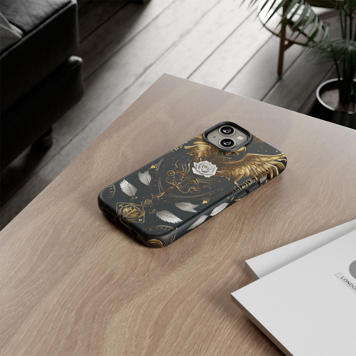Phone Case - Tough - Gold Angel Wings