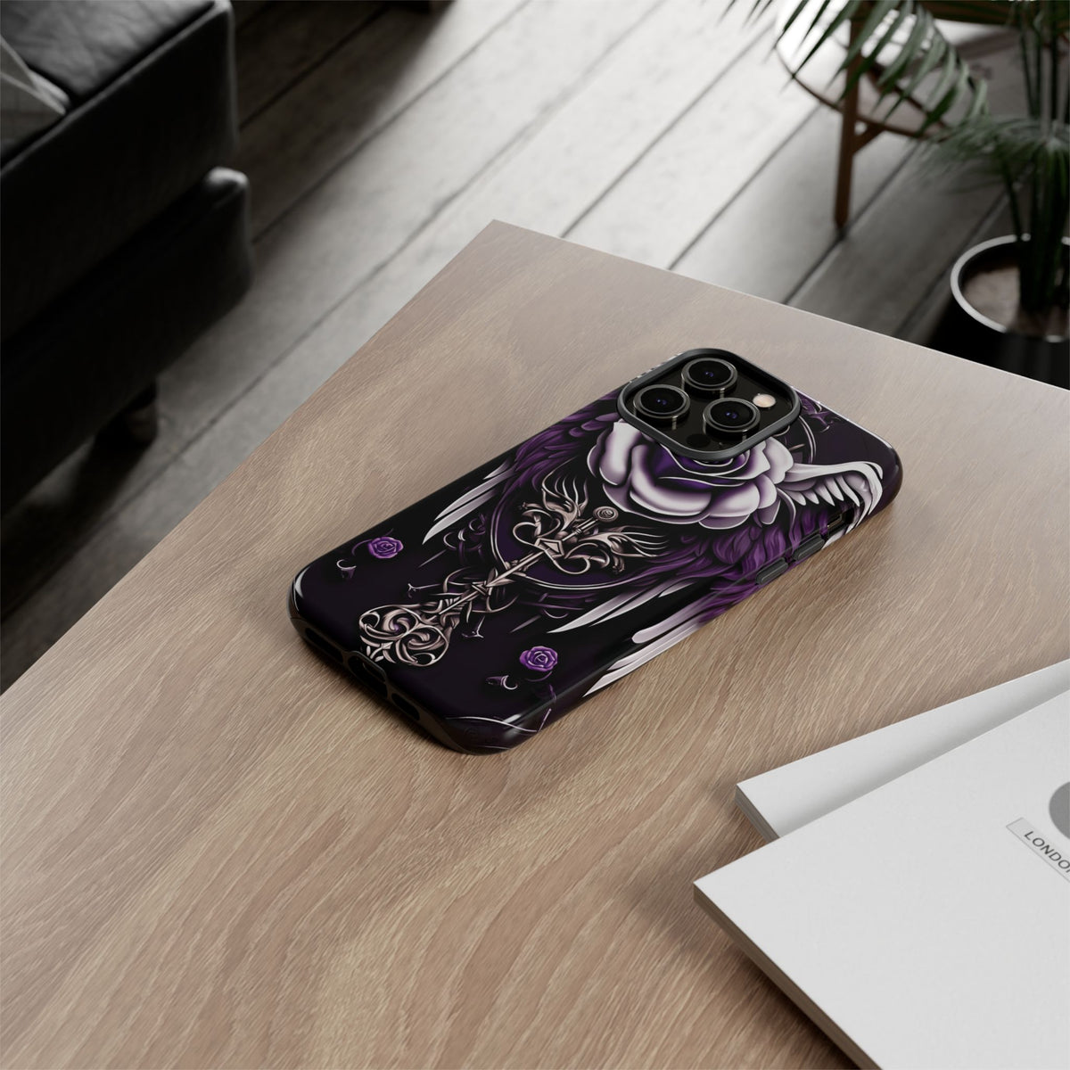 Phone Case - Tough - Purple Angel Wings