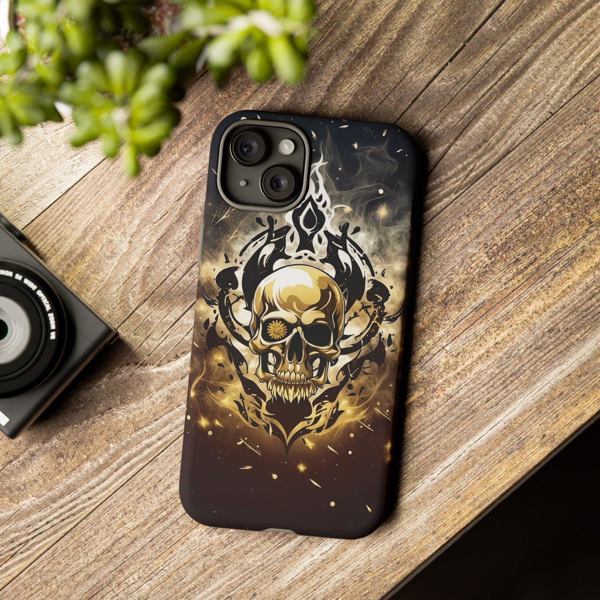 Phone Case - Tough - Gold Skull