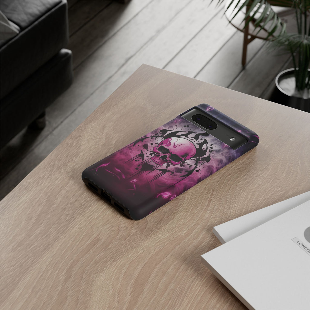 Phone Case - Tough - Pink Skull