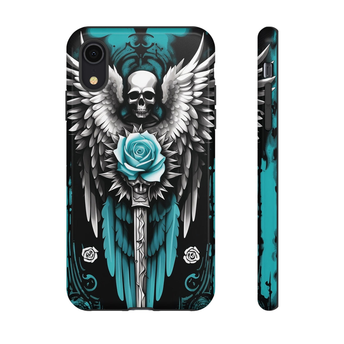 Phone Case - Tough - Cyan Angel Wings